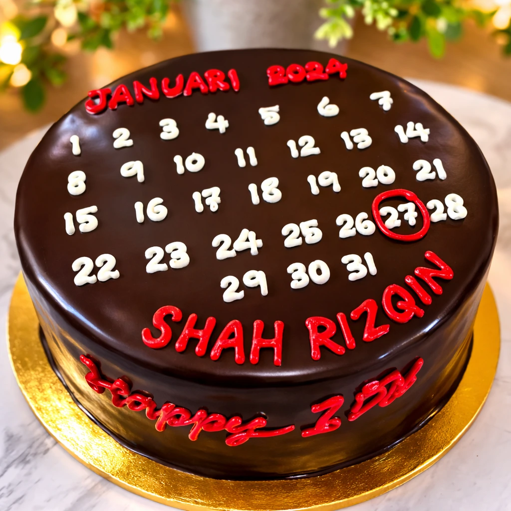 Calendar Signature Chocolate Cake